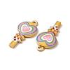 Alloy Enamel Pendants ENAM-D043-11G-3