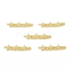 Brass Micro Pave Clear Cubic Zirconia Connector Charms KK-E068-VB075-4