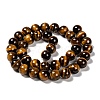 Natural Tiger Eye Round Bead Strands X-G-P072-33-10mm-2