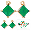 15Pcs Brass Micro Pave Clear Cubic Zirconia Pendants KK-BBC0017-96B-1