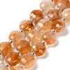 Heated Natural Citrine Beads Strands G-B153-B09-2