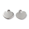 Non-Tarnish 201 Stainless Steel Charms STAS-K259-08P-1