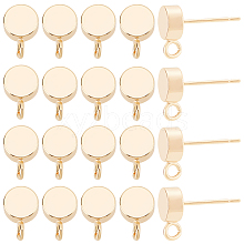 BENECREAT Brass Stud Earring Findings KK-BC0001-24G