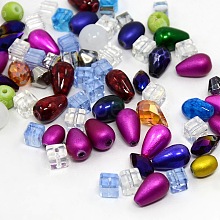 Mixed Glass Loose Beads GLAA-X0002