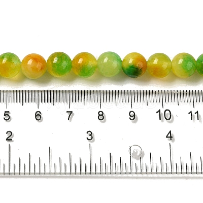 Natural Dyed White Jade Beads Strands G-M402-C03-22-1