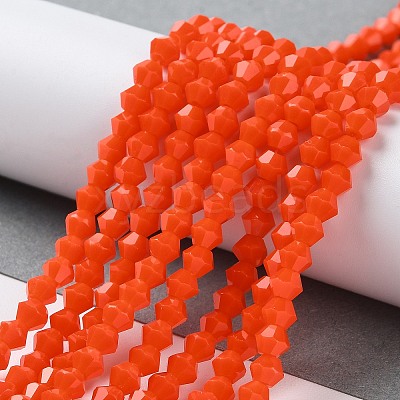 Opaque Solid Color Imitation Jade Glass Beads Strands GLAA-F029-P4mm-03-1