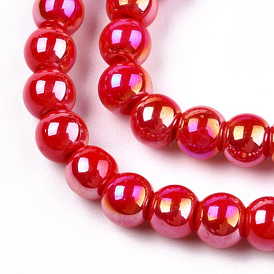 Electroplate Opaque Glass Beads Strands LS-GLAA-T032-P4mm-AB04-1