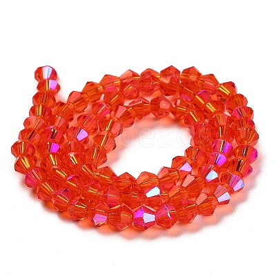 Transparent Electroplate Glass Beads Strands EGLA-A039-T3mm-L14-1