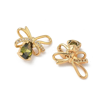 Brass Micro Pave Cubic Zirconia Pendants KK-Z136-58G-01-1