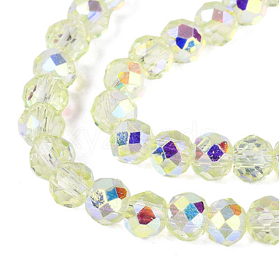 Transparent Glass Beads Strands EGLA-N016-6mm-07-1