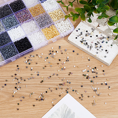 24 Styles Glass Seed Beads SEED-ME0001-26-1