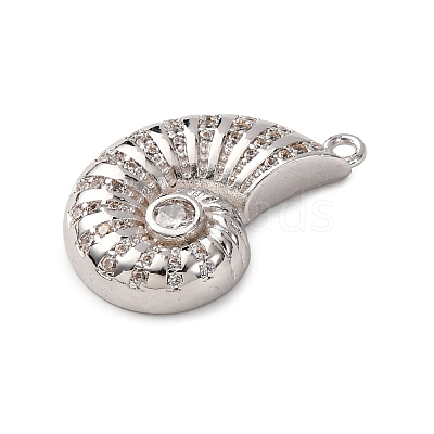 Brass Micro Pave Cubic Zirconia Pendants KK-C119-20A-P-1