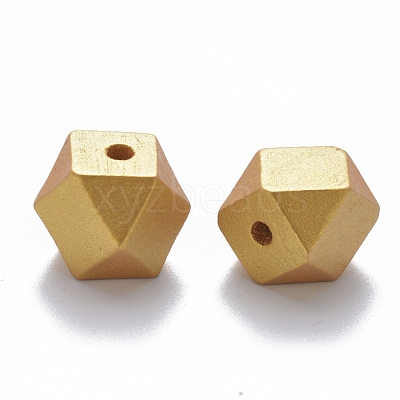 Painted Natural Wood Beads WOOD-Q040-020B-B01-1