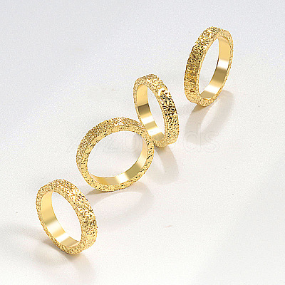 Brass Crushed Ice Pattern Finger Rings FS-WG1F485-01-1