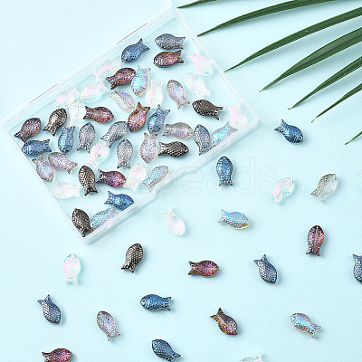 80Pcs 4 Colors Transparency Electroplate Glass Beads GLAA-SC0002-88A-1