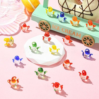 30Pcs 3D Transparent Glass Beads GLAA-CJ0003-05-1