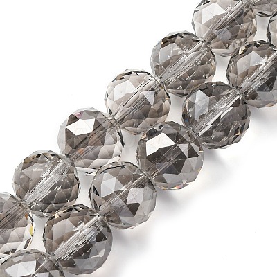 Transparent Electroplate Glass Beads Strands EGLA-N002-34F-F02-1
