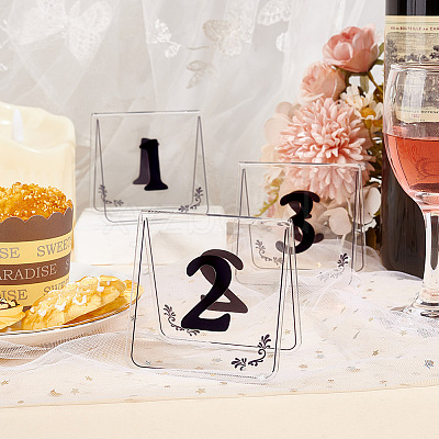 Acrylic Table Number Sign AJEW-WH0505-90A-1