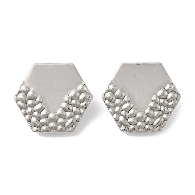 304 Stainless Steel Stud Earrings Findings EJEW-R151-01P-02-1