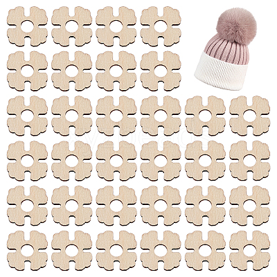 120Pcs MDF Buttons BUTT-BC0001-18-1