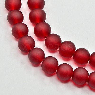 Baking Paint Transparent Glass Bead Strands GLAA-S031-6mm-14-1