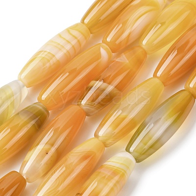 Natural Yellow Agate Beads Strands G-Z113-A07-1