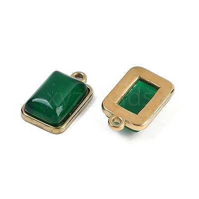 Natural Green Onyx Agate(Dyed & Heated) Pendants STAS-K291-04G-06-1