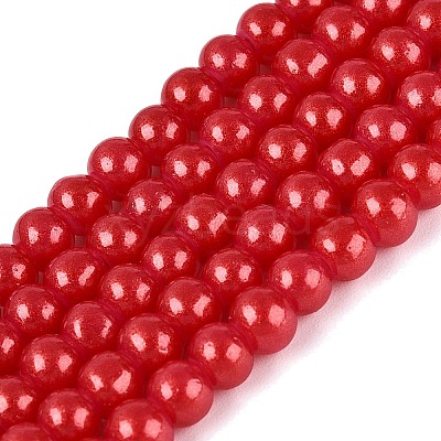 Baking Paint Glass Pearl Beads Strands LS-DGLA-ZX001-05B-19-1