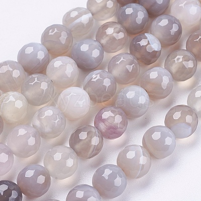 Natural Striped Agate/Banded Agate Beads Strands G-P364-06-8mm-1