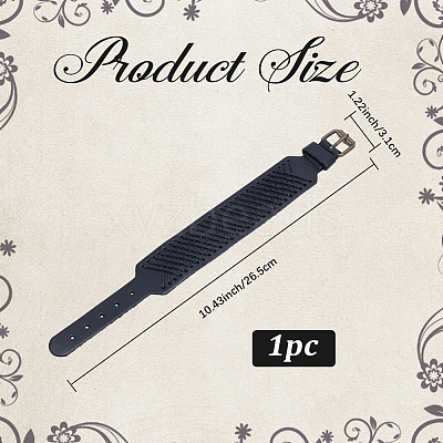1Pc Imitation Leather Cord Bracelets BJEW-CL0001-35B-1