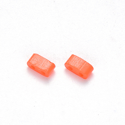 FGB 2-Hole Baking Paint Glass Seed Beads X-SEED-S031-M-406-1