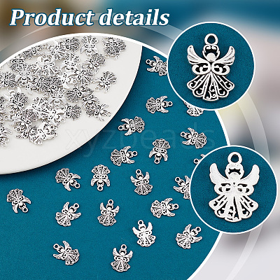 80Pcs Tibetan Style Alloy Pendants TIBEP-PH0001-69AS-1