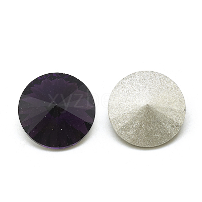 Pointed Back Glass Rhinestone Cabochons RGLA-T086-12mm-16-1