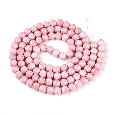 Baking Paint Glass Beads Strands DGLA-N016-8mm-02-1