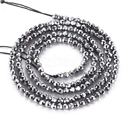 Electroplated Glass Beads Strands EGLA-S174-23D-06-1