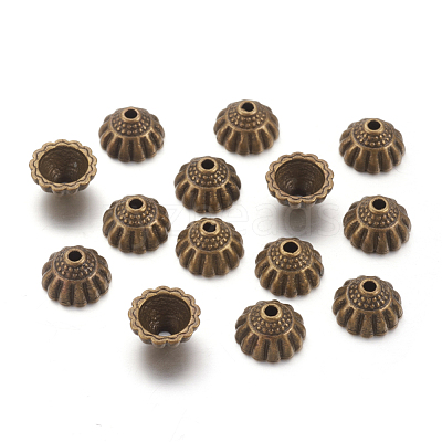 Tibetan Style Alloy Bead Caps X-MLF9305Y-NF-1
