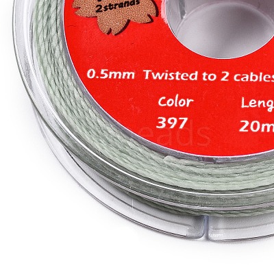 2-Ply Round Waxed Cotton Thread Cords YC-T004-01A-23-1