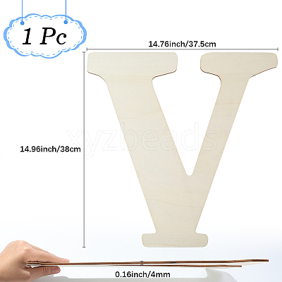 Letter Unfinished MDF Sheets WOOD-WH20012-008V-1