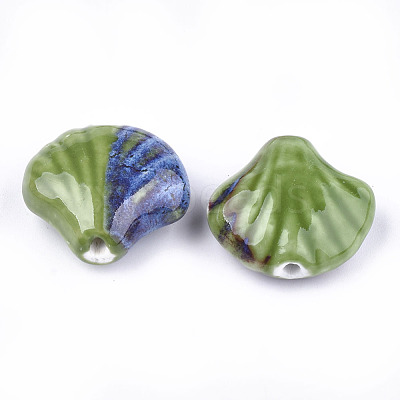 Handmade Porcelain Beads X-PORC-S498-36E-1