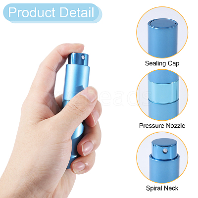 Empty Portable Glass Spray Bottles AJEW-GL0002-30-1