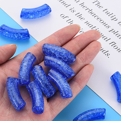 Transparent Crackle Acrylic Beads CACR-S009-001B-N86-1