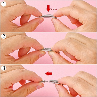 Tarnish Resistant 316 Surgical Stainless Steel Bayonet Clasps LS-STAS-I013-3mm-1