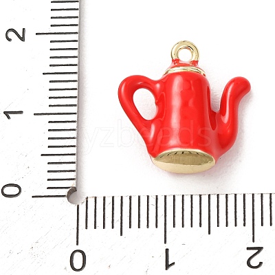 Brass Enamel Pendants KK-CBA260B-10G-1