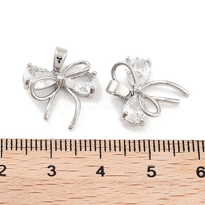 Brass Micro Pave Cubic Zirconia Pendants KK-P271-05P-C-1