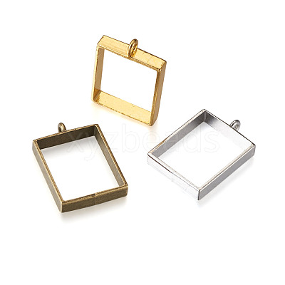 Alloy Open Back Bezel Big Pendants PALLOY-BT0001-02-RS-1