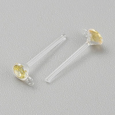 Resin Stud Earring Finding RESI-WH20001-08I-1