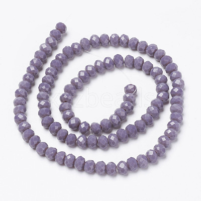 Opaque Solid Color Glass Beads Strands EGLA-A034-P8mm-D11-1