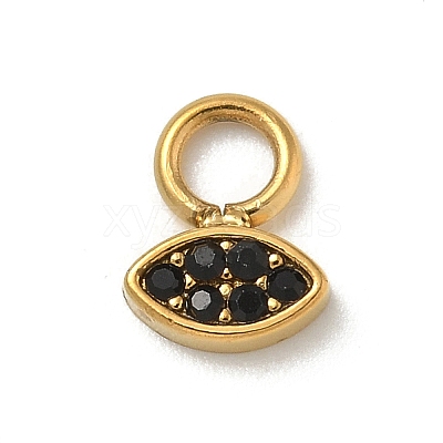 Ion Plating(IP) 304 Stainless Steel with Rhinestone Charms STAS-G351-12G-1