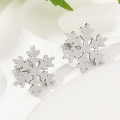 Non-Tarnish 304 Stainless Steel Ear Studs X-EJEW-P045-01P-1