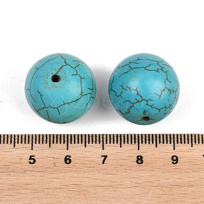 Synthetical Howlite Beads X-TURQ-GSR20mm129-1